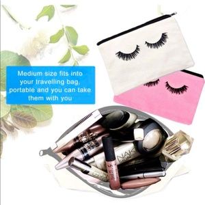 Cosmetic Bag with Eyelash Image